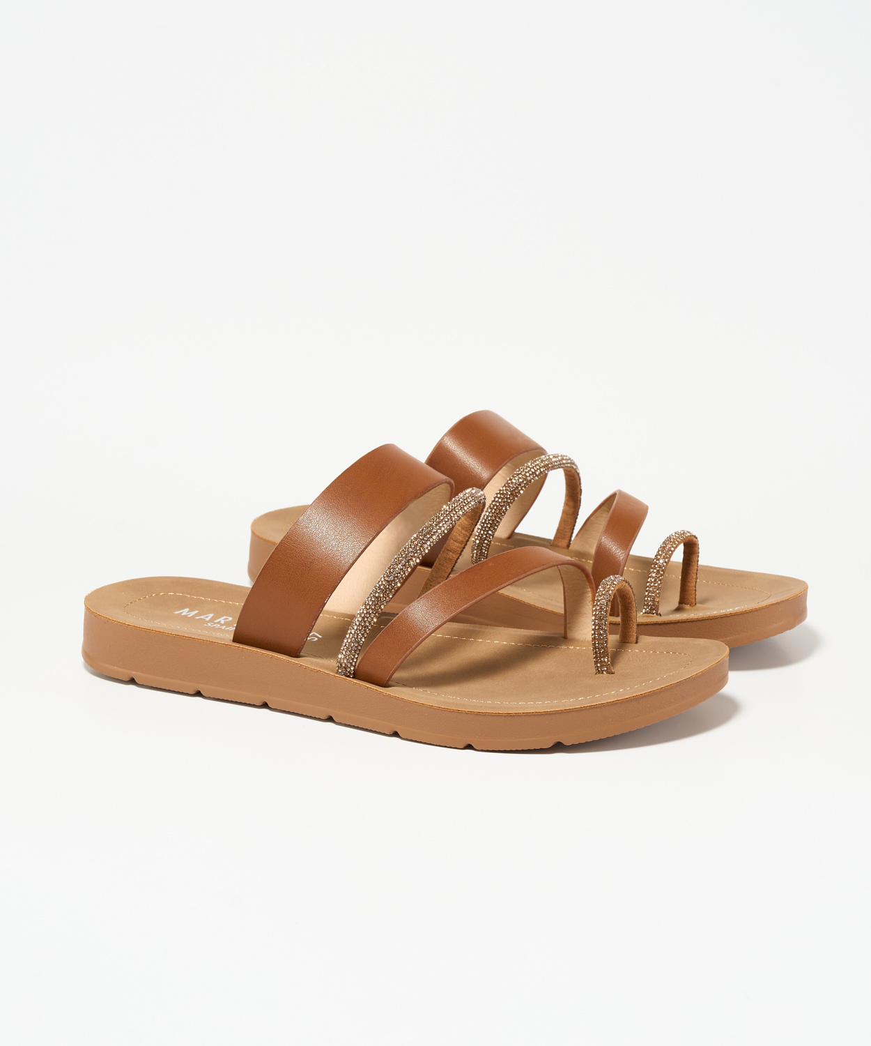 Sandalias planas strass tiras image number null